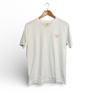 YEAH RIGHT NYC “Netflix and chill” Embroidered White T-Shirt